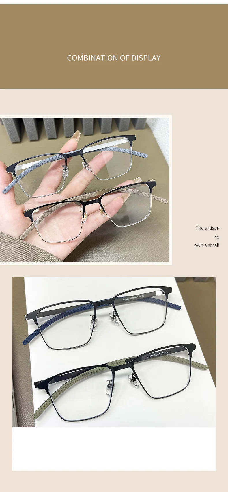 Sleek Alloy Full-Frame Glasses